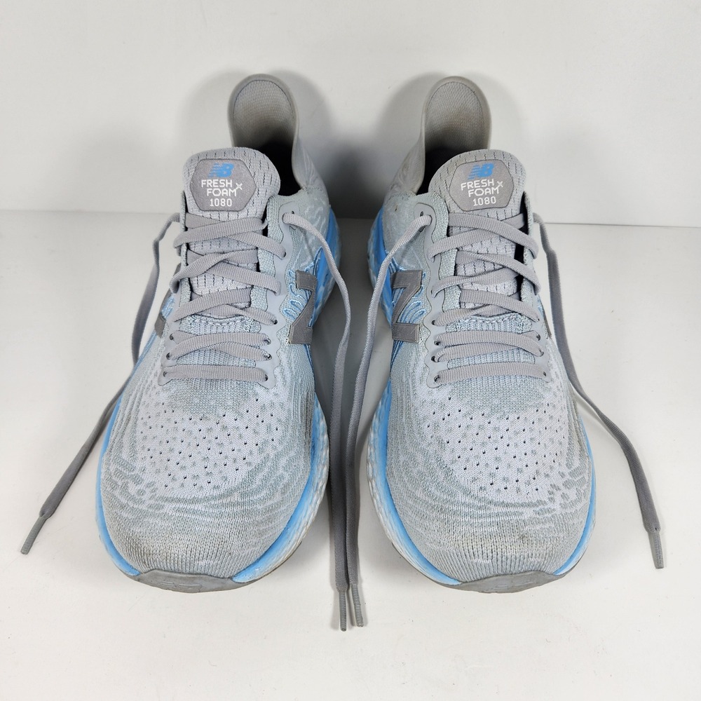 New Balance Fresh Foam 1080 v10 Womens 11 2E Wide Grey Blue Running W1080G10 - Picture 2 of 8